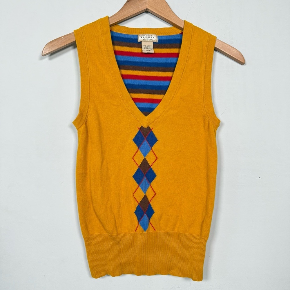 Arizona Jean Company Striped Vintage Sweater Vest, Size S